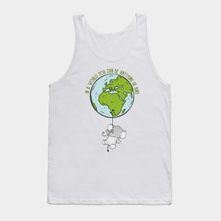 In A World Where You Can Be Anything Be Kind Cute Elephant Tank Top